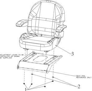 Seat 2 Diagram and Parts List for ZT2-54KW (17RIEACI010)(2020) Cub Cadet Lawn Tractor